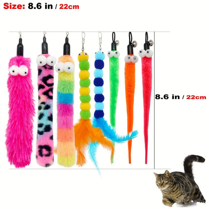 VELORA™ Cat Feather Wand Toy Set – 9 PCS Interactive Play