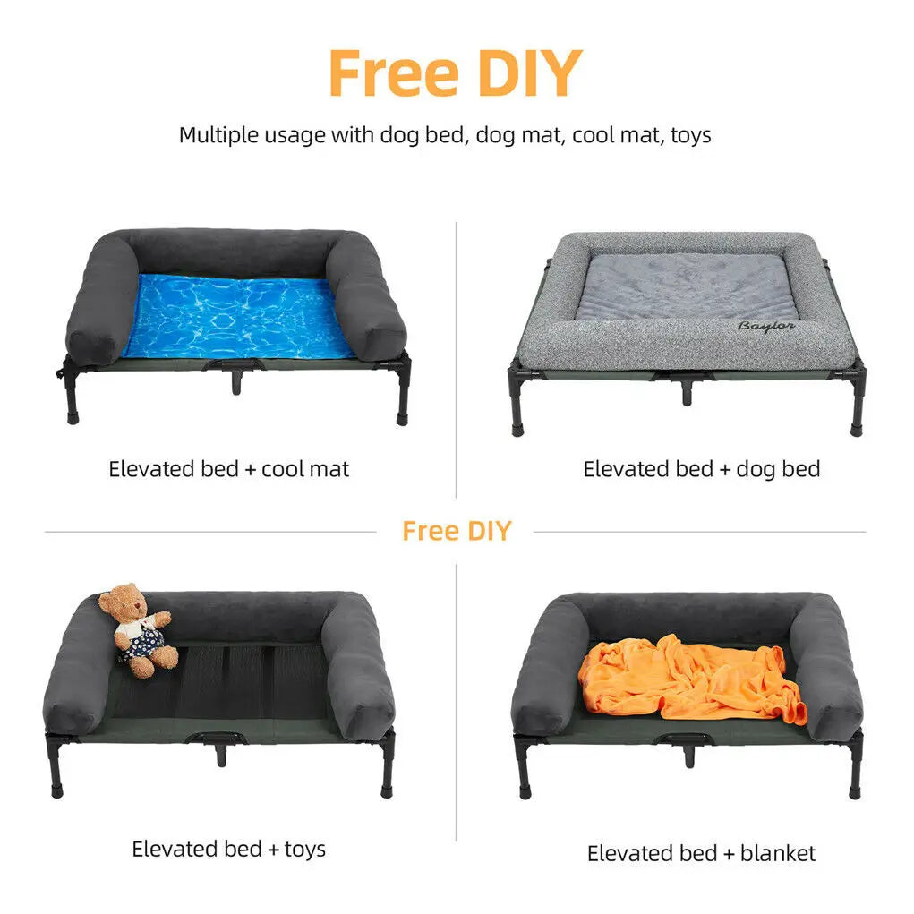 VELORA™ Cooling Elevated Bed – Indulgent Comfort for Dogs & Cats