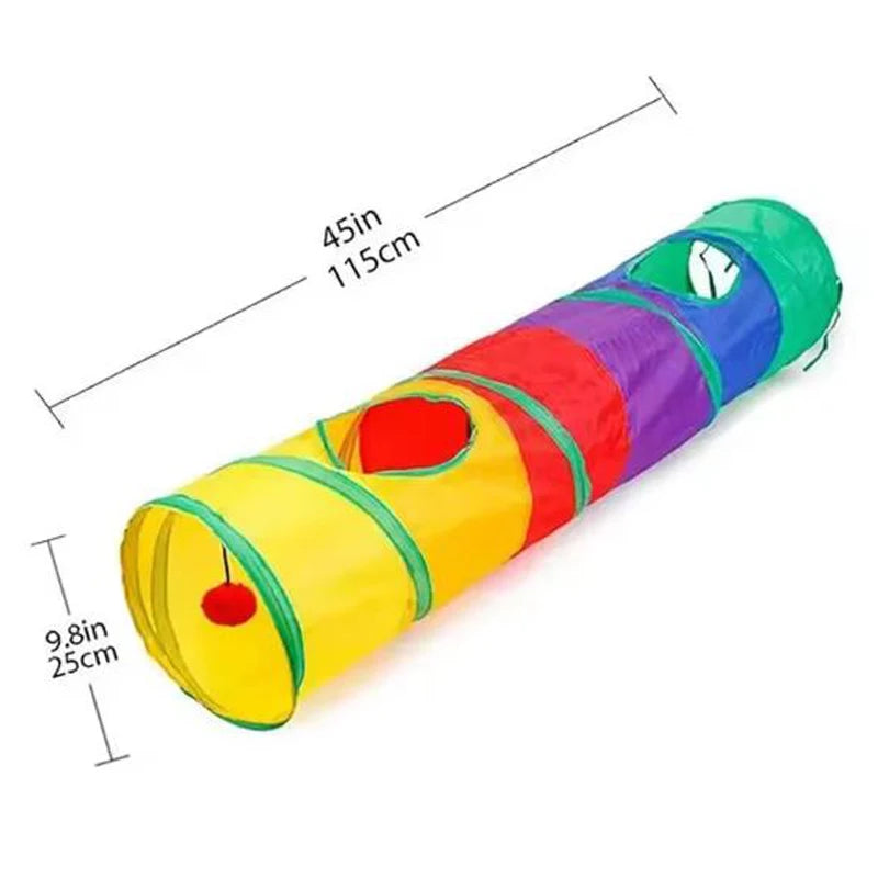 VELORA™ Collapsible Cat Tunnel – Indoor & Outdoor Play Toy