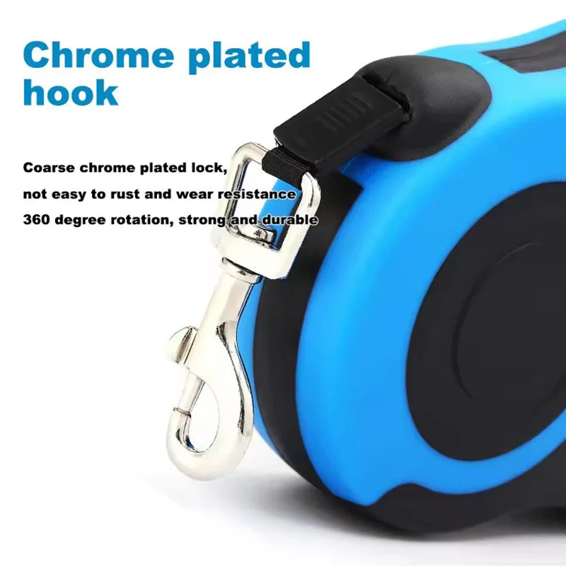 VELORA™ Nylon Braided Retractable Dog Leash – Hiking & Walking
