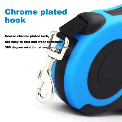 VELORA™ Nylon Braided Retractable Dog Leash – Hiking & Walking