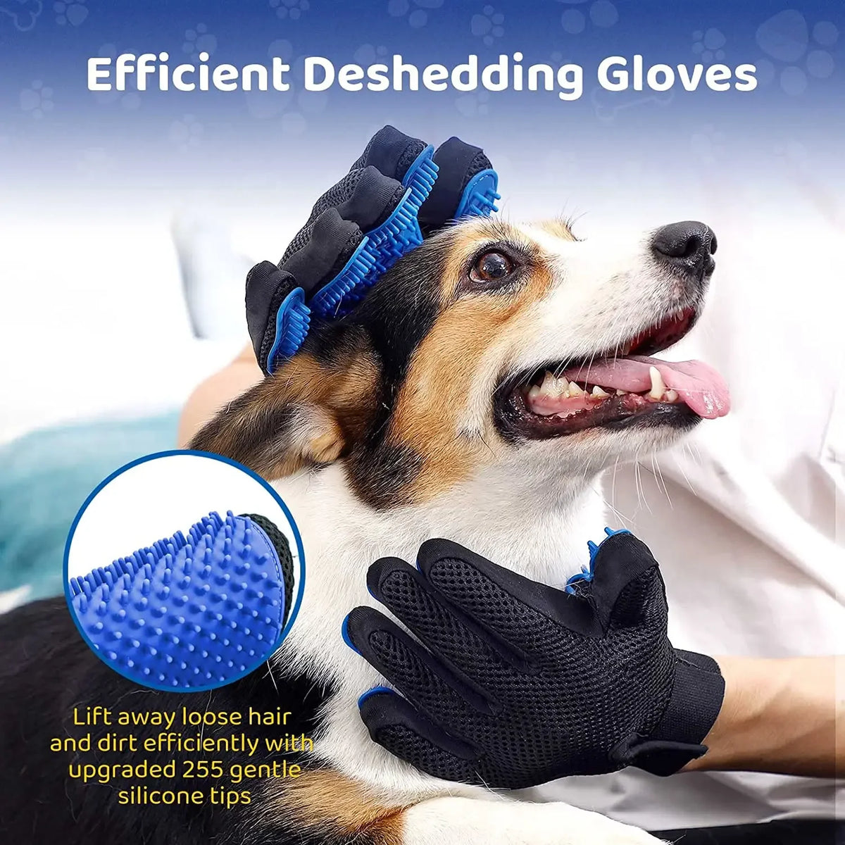 VELORA™ Pet Grooming Glove – Gentle Hair Remover Mitt for Dogs & Cats