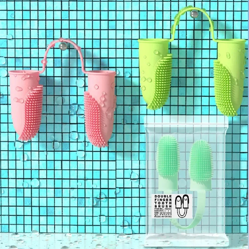 VELORA™ Finger Pet Toothbrush Set – Dogs & Cats Oral Care