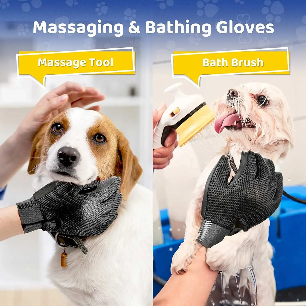 VELORA™ Pet Grooming Glove – Gentle Hair Remover Mitt for Dogs & Cats