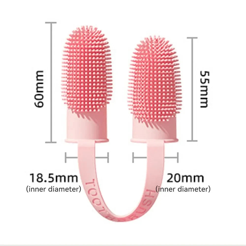 VELORA™ Finger Pet Toothbrush Set – Dogs & Cats Oral Care