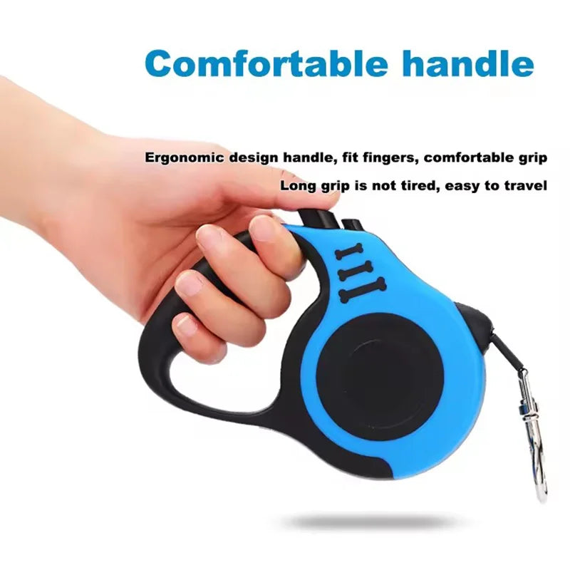 VELORA™ Nylon Braided Retractable Dog Leash – Hiking & Walking