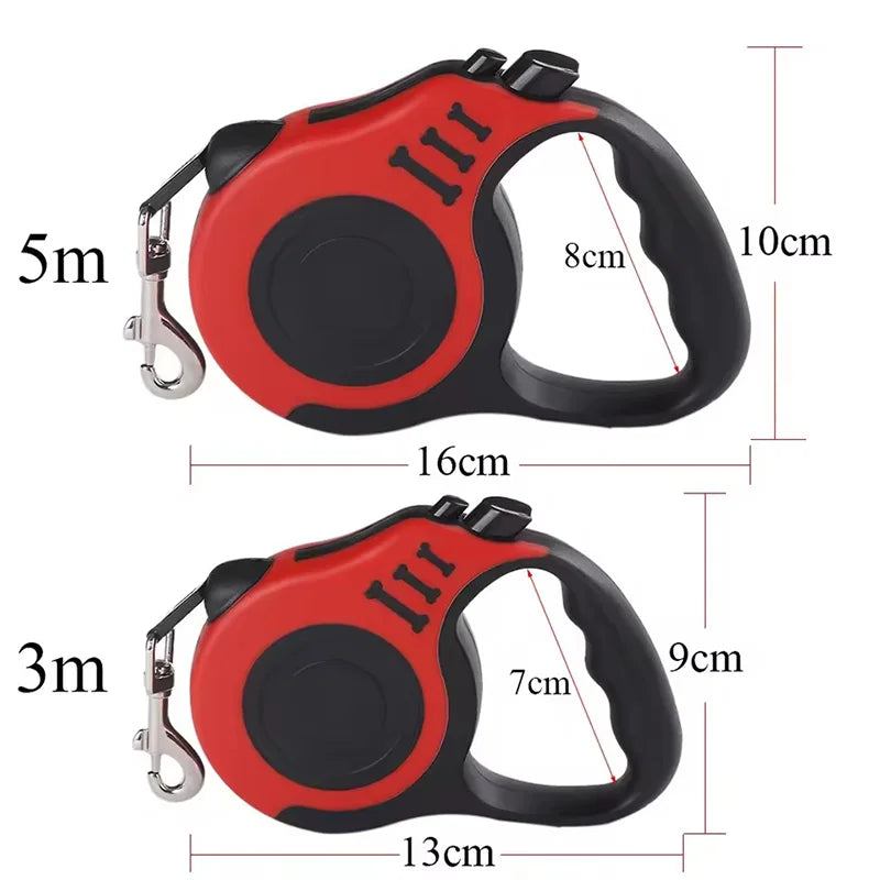 VELORA™ Nylon Braided Retractable Dog Leash – Hiking & Walking