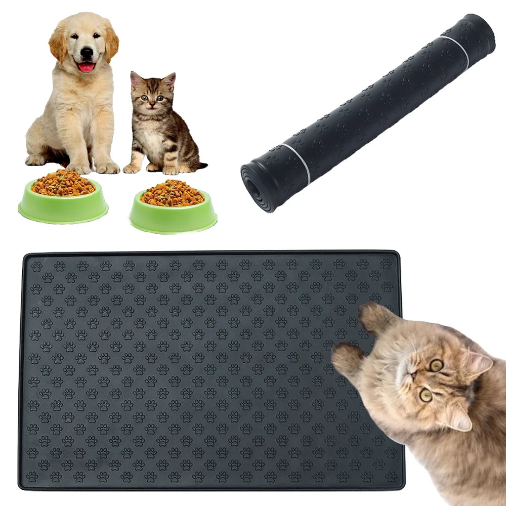 VELORA™ Silicone Pet Feeding Mat – Non-Slip with Overflow Protection