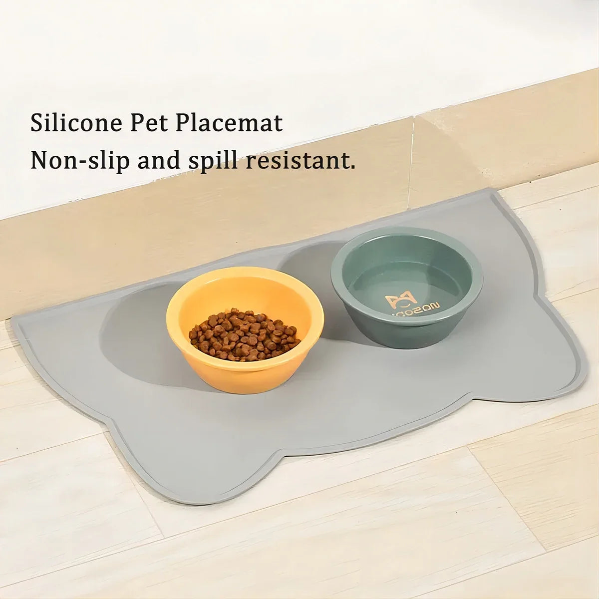 VELORA™ Premium Silicone Pet Food Mat – Waterproof & Easy Clean